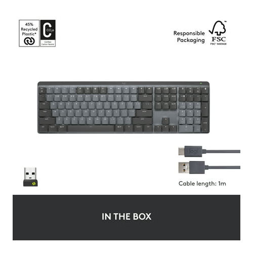 Logitech MX Mechanical Illuminated Wireless Keyboard - Linear (Graphite)