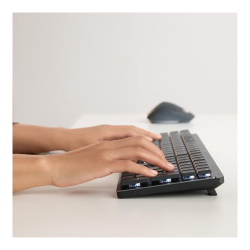 Logitech MX Mechanical Wireless Illuminated Keyboard (Clicky / Graphite) with 4-Port 3.0 USB Hub