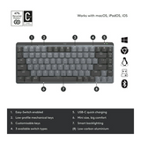 Logitech MX Mechanical Mini Tactile Keyboard - Graphite