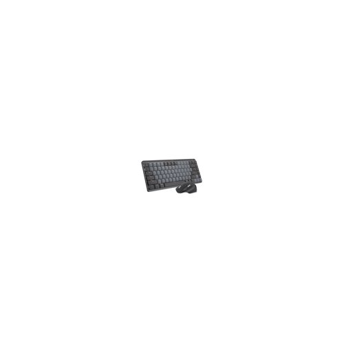 Logitech MX Mechanical Mini Tactile Keyboard (Graphite) with Wireless Mouse (Black) and Palm Rest