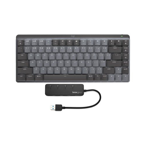 Logitech MX Mechanical Mini Clicky Keyboard (Graphite) with 3.0 USB Hub