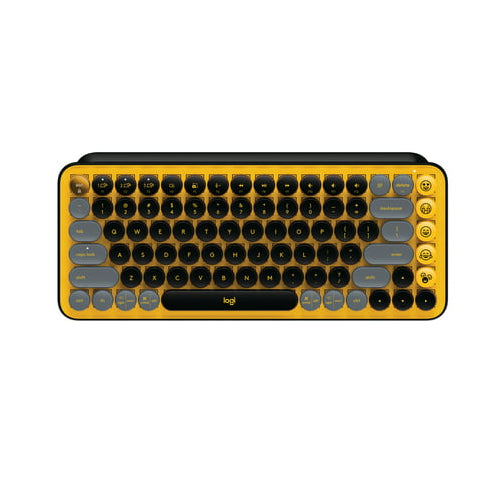 Logitech POP Keys Wireless Mechanical Keyboard with Emoji Keys - Blast Yellow