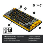 Logitech POP Keys Wireless Mechanical Keyboard with Emoji Keys - Blast Yellow