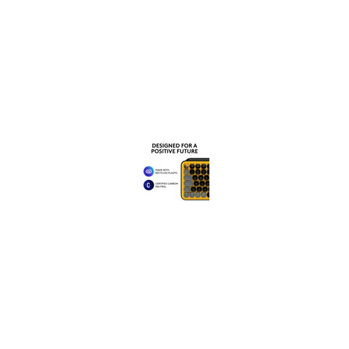 Logitech POP Keys Wireless Mechanical Keyboard with Emoji Keys - Blast Yellow