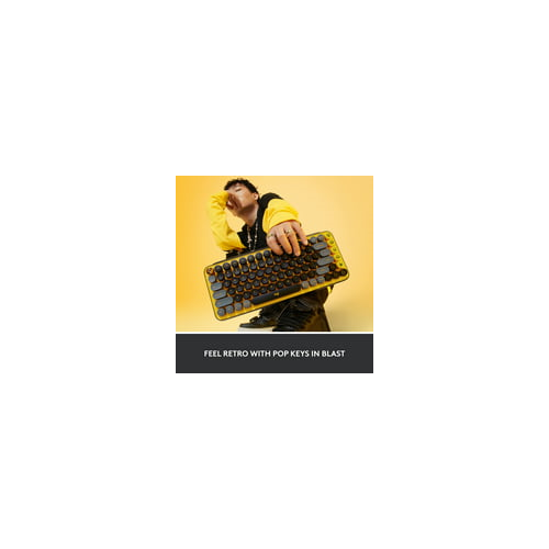 Logitech POP Keys Wireless Mechanical Keyboard with Emoji Keys - Blast Yellow (Open Box)