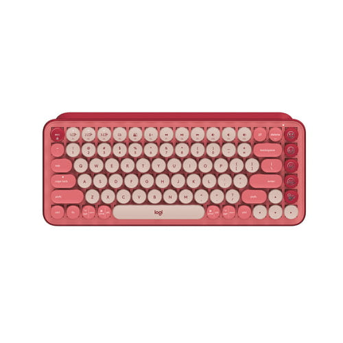 Logitech POP Keys Wireless Mechanical Keyboard with Emoji Keys Heartbreaker Rose