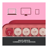 Logitech POP Keys Wireless Mechanical Keyboard with Emoji Keys Heartbreaker Rose