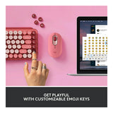 Logitech POP Keys Wireless Mechanical Keyboard with Emoji Keys Heartbreaker Rose