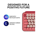 Logitech POP Keys Wireless Mechanical Keyboard with Emoji Keys Heartbreaker Rose