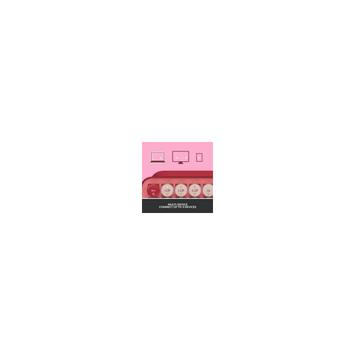 Logitech POP Keys Wireless Mechanical Keyboard with Emoji Keys Heartbreaker Rose