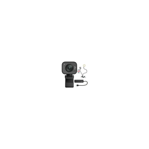 Logitech StreamCam Plus Webcam with Tripod (Graphite), USB Hub, and Ring Light