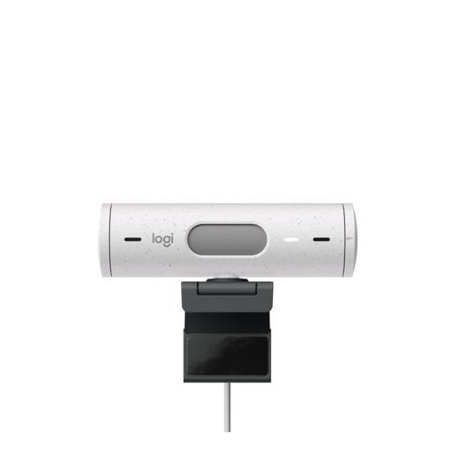 Logitech Brio 500 Full HD 1080p Webcam Bundle with 4-Port USB Hub (Off-White)