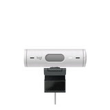 Logitech Brio 500 Full HD 1080p Webcam Bundle with 4-Port USB Hub (Off-White)