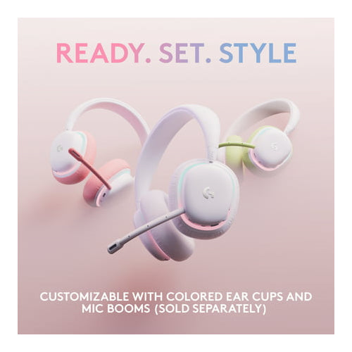 Logitech G735 Wireless Gaming Bluetooth Headset with Customizable LIGHTSYNC RGB (White Mist)