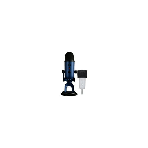 Blue Microphones Yeti USB Microphone (Midnight Blue) with Knox Gear Pop Filter (Large) Bundle