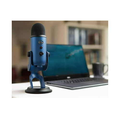 Blue Microphones Yeti USB Microphone (Midnight Blue) with Knox Gear Pop Filter (Large) Bundle