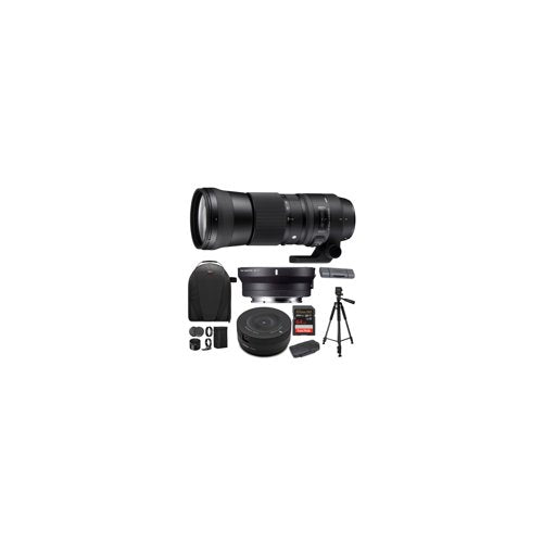 Sigma 150-600mm f/5-6.3 DG OS HSM Contemporary Lens for Canon EF with MC-11 Mount Converter Bundle