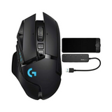 Logitech G502 Lightspeed Wireless Gaming Mouse Bundle with RGB Gaming Mouse Pad and USB 3.0 Hub