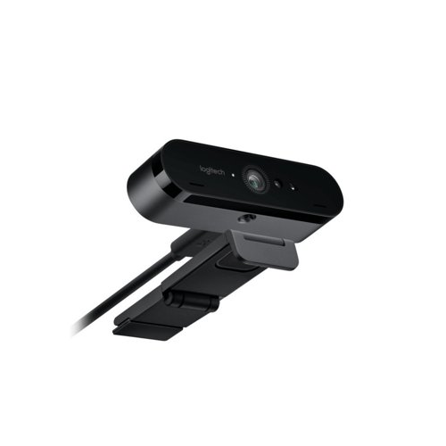 Logitech Brio Ultra HD Webcam with Knox Gear Selfie Ring Light and 4-Port USB Hub Bundle