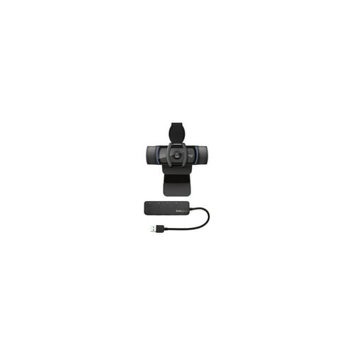 Logitech C920S Pro HD Webcam Bundled with Knox Gear 4-Port 3.0 USB Hub
