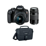 Canon EOS Rebel T7 DSLR Camera with 18-55mm and 75-300mm Lenses Basic Kit
