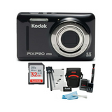 Kodak PIXPRO Friendly Zoom FZ53 Digital Camera (Black) with Accessory Bundle