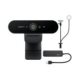 Logitech Miro 4K Pro Webcam Bundle with Knox Gear Webcam Stand and Knox Gear 4-Port 3.0 USB Hub