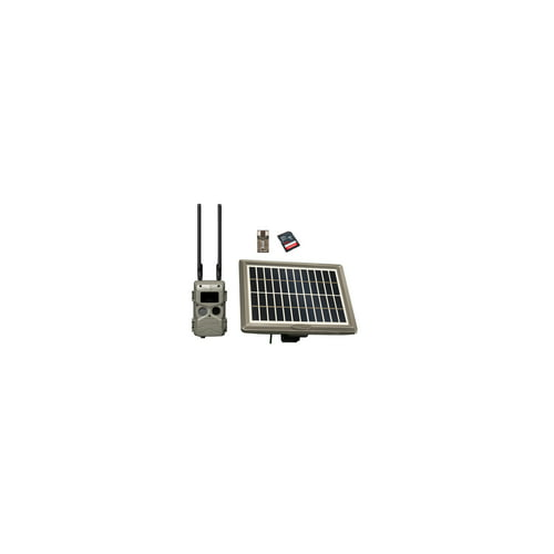 Cuddeback Tracks Black Flash Standalone Cell Camera with Solar Power Bank, 32 BG Memory Card Bundle
