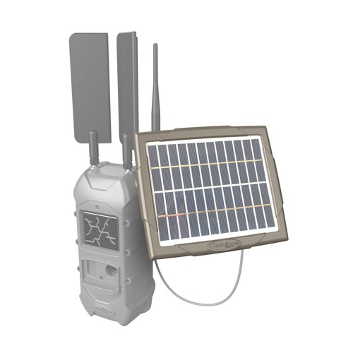 Cuddeback Tracks Black Flash Standalone Cell Camera with Solar Power Bank, 32 BG Memory Card Bundle