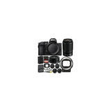 Nikon Z 50 Mirrorless Camera with Z 16-50 & 50-250 VR Lens and Adapter with 64GB Card and Accessory