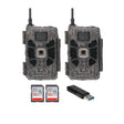 Stealth Cam Deceptor Dual Network Trail Camera (2 Pack) Bundle with 32GB Memory Card & Card Reader - 1