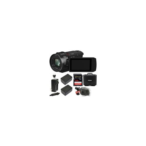 Panasonic HC-VX1 4K Camcorder with 24X Leica Lens with 128GB SD Card and Accessory Bundle