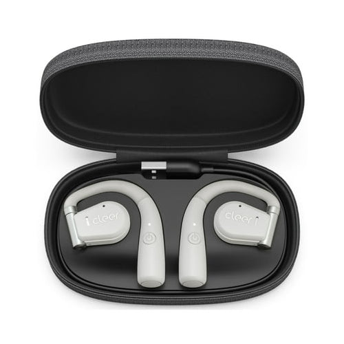 Cleer ARC Open-Ear Ear Hook Design Flexible Hinge Touch Control True Wireless Earbuds (White)