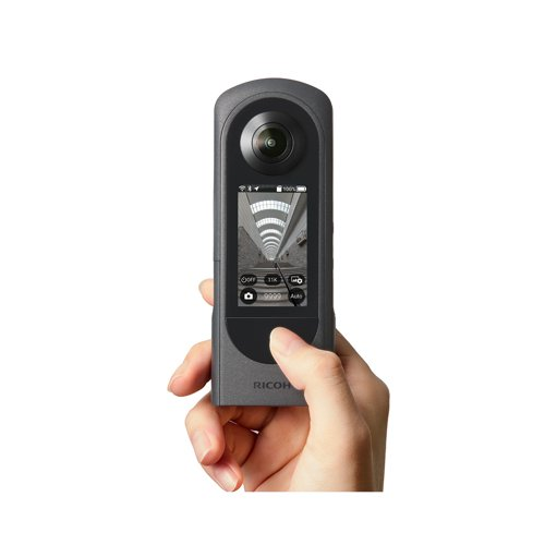 Ricoh Theta X 360-Degree Camera Bundle with Lens Cap for Theta X and Photo, Video and Art Software