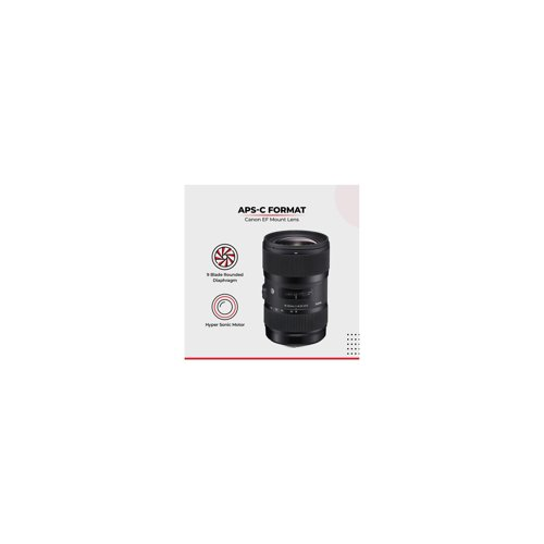 Sigma 18-35mm f/1.8 DC HSM Art Lens for Canon DSLR Cameras with 64GB SD Card and Accessory Bundle