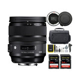 Sigma 24-70mm f/2.8 DG OS HSM ART Canon EF Lens with USB Dock, 64 SD Card and Camera Bag