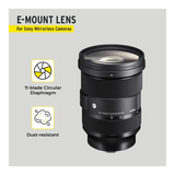 Sigma 24-70mm f/2.8 DG DN Lens for Sony E-Mount with Memory Bundle