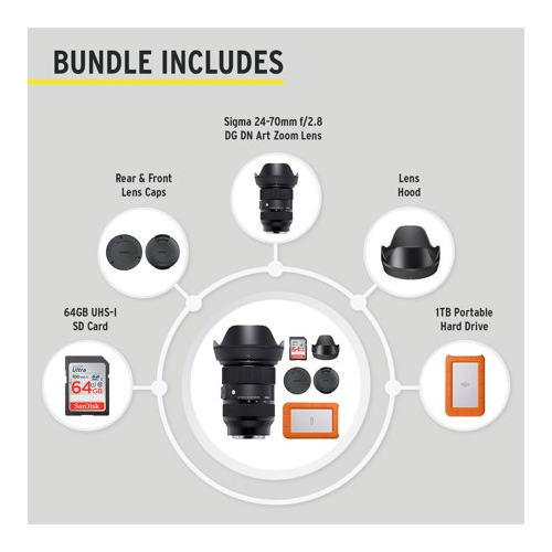 Sigma 24-70mm f/2.8 DG DN Lens for Sony E-Mount with Memory Bundle