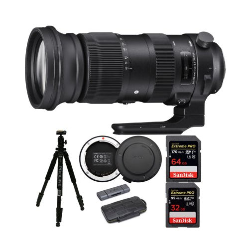 Sigma 60-600mm f/4.5-6.3 DG OS HSM Sports Lens for Nikon Bundle