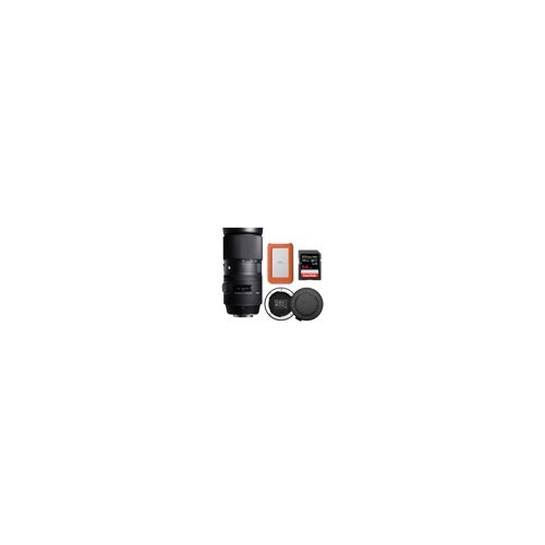 Sigma 150-600mm f/5-6.3 DG OS HSM Contemporary Lens for Nikon with Mini 1TB  External Hard Drive and Accessory Bundle