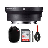 Sigma MC-11 Lens Mount Converter (Canon EF to Sony E-Mount) with 16GB SD Card and Accessory Bundle