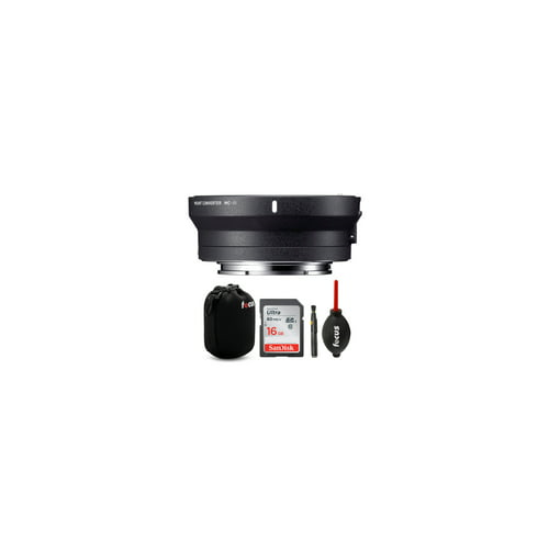 Sigma MC-11 Lens Mount Converter (Canon EF to Sony E-Mount) with 16GB SD Card and Accessory Bundle