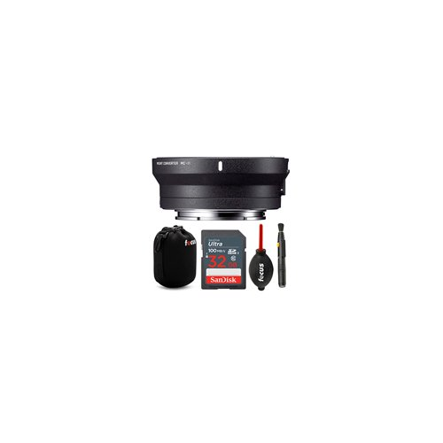 Sigma MC-11 Lens Mount Converter (Canon EF to Sony E-Mount) with 32GB SD Card and Accessory Bundle
