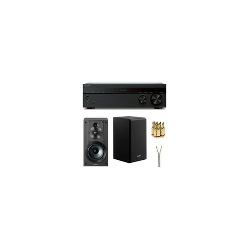 Sony 2 Channel Stereo Receiver with Sony 3-Way 3-Driver Speaker System Bundle