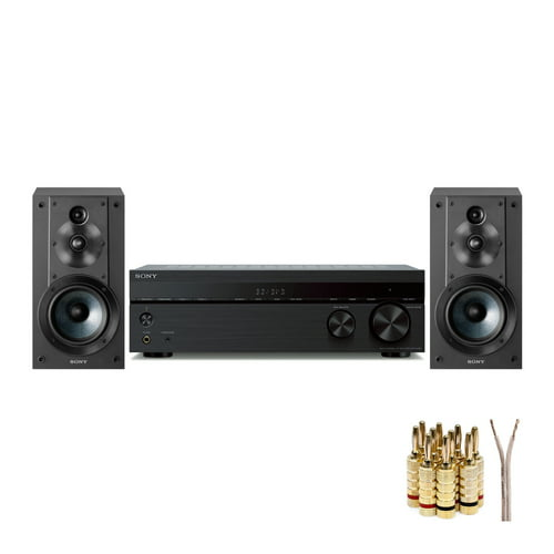 Sony STRDH590 5.2ch Home Theater AV Receiver with Sony Bookshelf Speaker Bundle