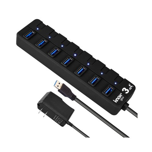 Ultimate Ears WONDERBOOM 2 Portable Bluetooth Speaker Pair (Deep Space) with Knox Gear 7-Port USBHub