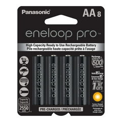 Panasonic Eneloop Pro AA Rechargeable Batteries (8-Pack)