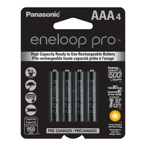 Panasonic Eneloop Pro AAA Rechargeable Batteries (4-Pack)