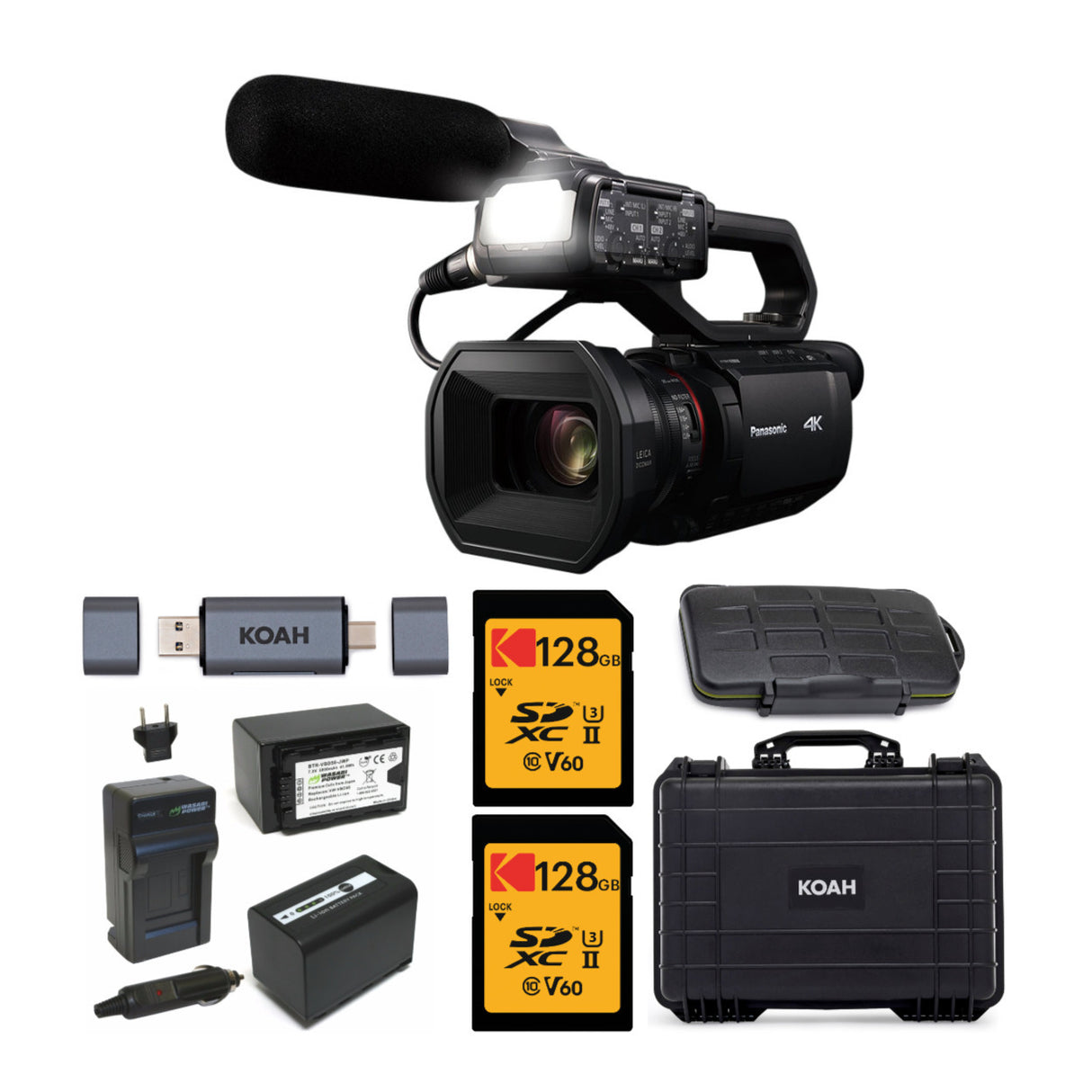 Panasonic HC-X2000 4K Pro Camcorder (Black) Bundle