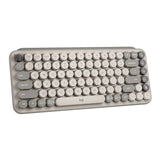 Logitech Pop Keys Wireless Mechanical Keyboard with Emoji Keys (Mist) w/Wireless Mouse & Desk Mat